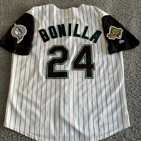 Majestic Other - 1997 Majestic Bobby Bonilla MLB Florida Marlins World Series Jersey Men's XL